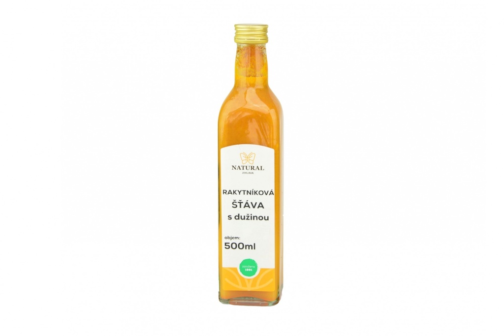 Rakytníková šťava s dužinou 500ml NATURAL JIHLAVA