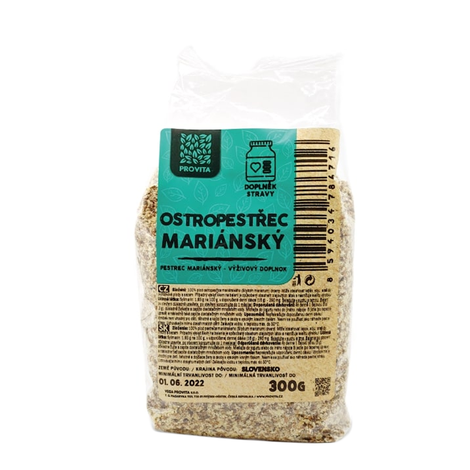 Plody pestreca mariánskeho rozdrtené 300 g PROVITA