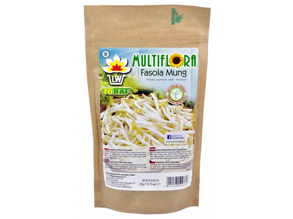 FAZUĽA MUNGO - SEMENÁ NA KLÍČENIE 250 g BIOMISKA