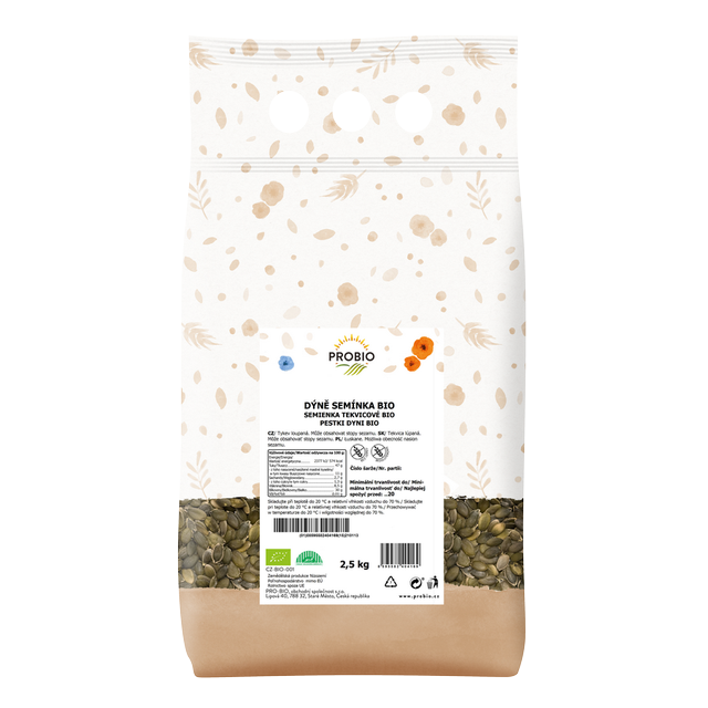 Dýňová semena (loupaná) 2,5 kg BIOHARMONIE 2.5 kg PROBIO