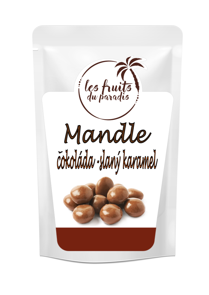 Mandle v čokoláde so slaným karamelom 250 g LES FRUITS DU PARADIS
