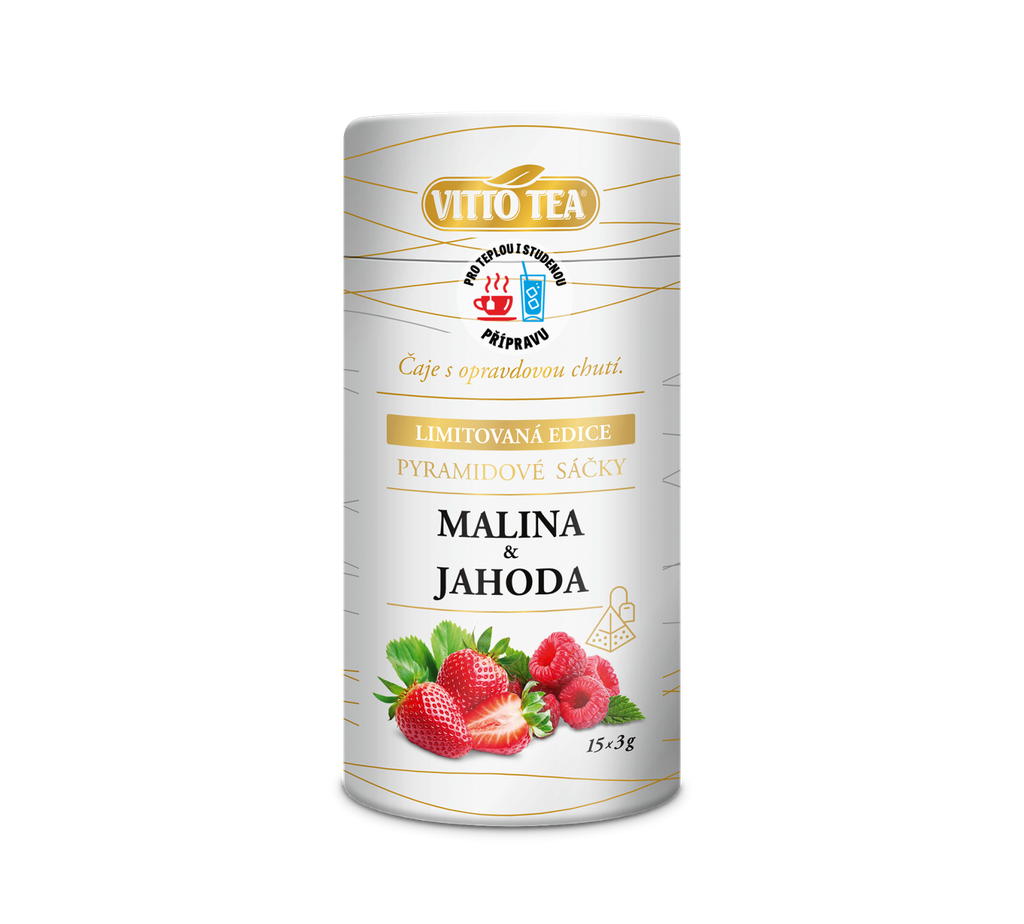 TUBUS Hot & Cold Malina a Jahoda 45 g VITTO TEA