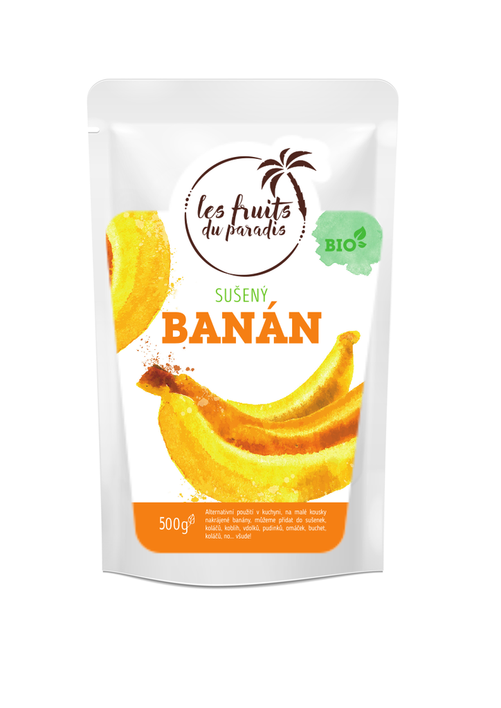 Mini banán sušený BIO 500 g LES FRUITS DU PARADIS