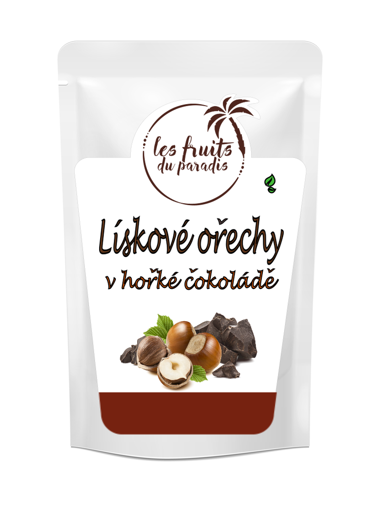 Lieskové oriešky v horkej čokoláde 100 g LES FRUITS DU PARADIS