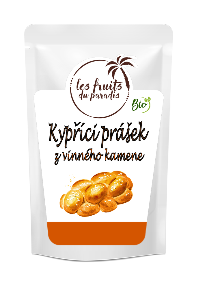 Kypriaci prášok z vínneho kameňa BIO 500 g LES FRUITS DU PARADIS