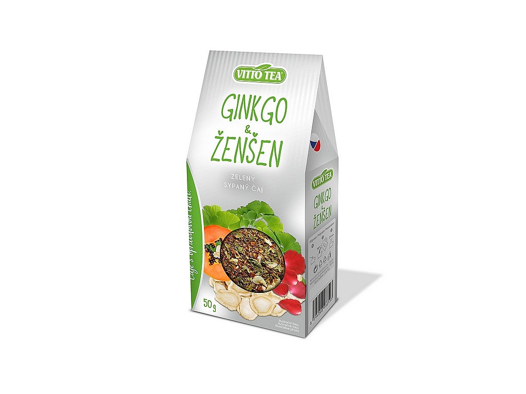 GINGKO & ŽENŠEN SYPANÝ 50g VITTO TEA 50 g VITTO TEA