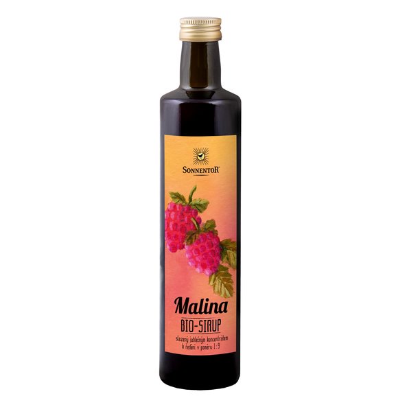 Malinový ovocný sirup nápojový koncentrát BIO 500 ml SONNENTOR