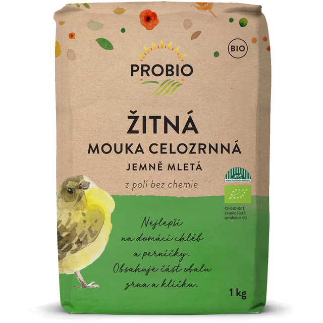 Celozrnná ražná múka jemne mletá BIO 1 kg PROBIO