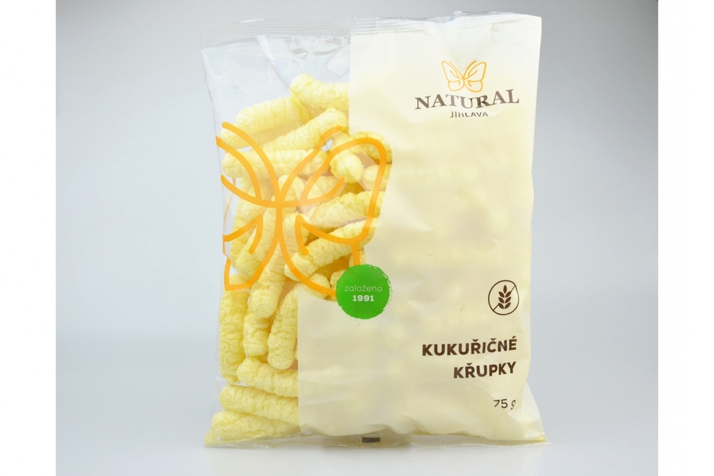 Kukuričné chrumky bezlepkové 75 g NATURAL JIHLAVA