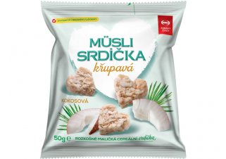 Musli srdíčka křupavá kokosová 50g , Semix 50 g SEMIX