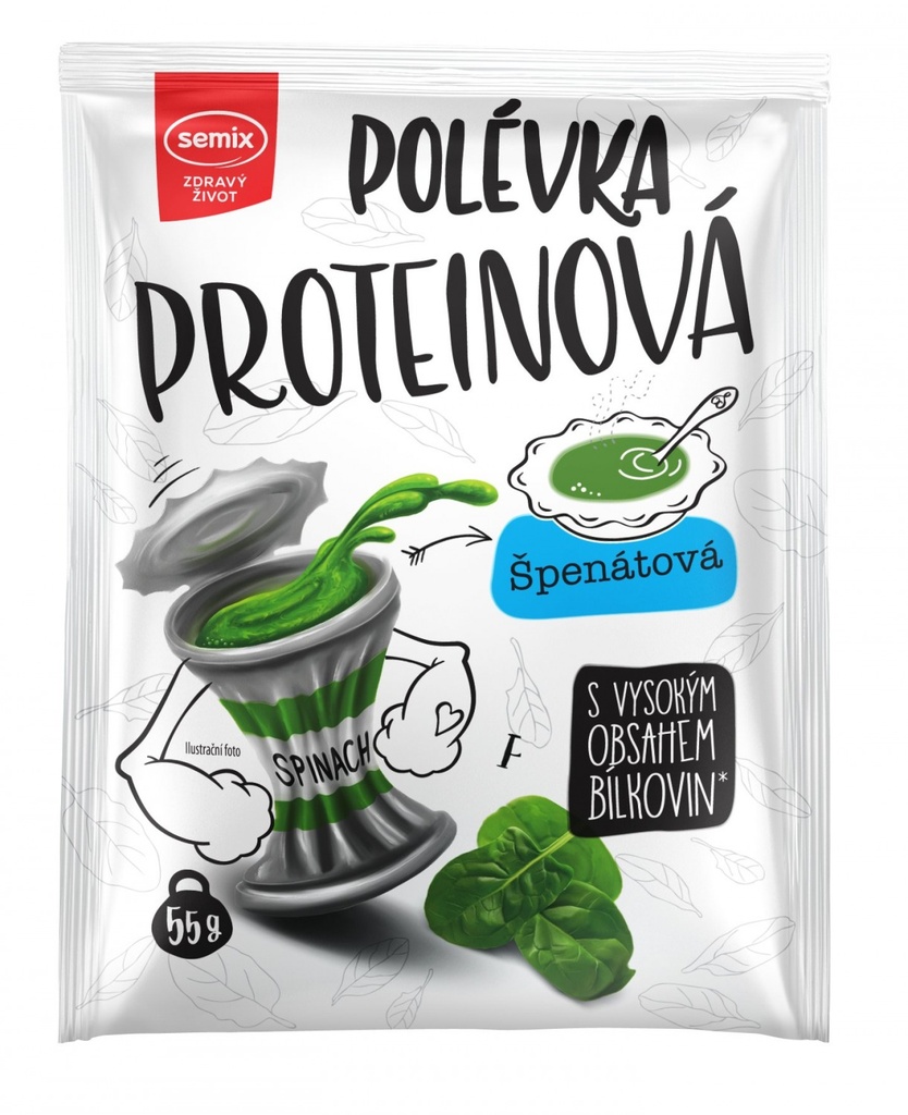 Proteínová špenátová polievka 55 G , Semix 55 g SEMIX