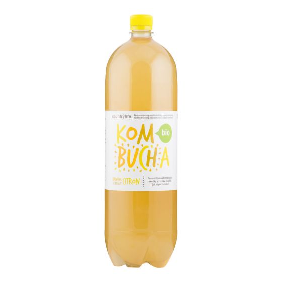 Kombucha bancha s příchutí citron 0,5 l BIO, COUNTRY LIFE