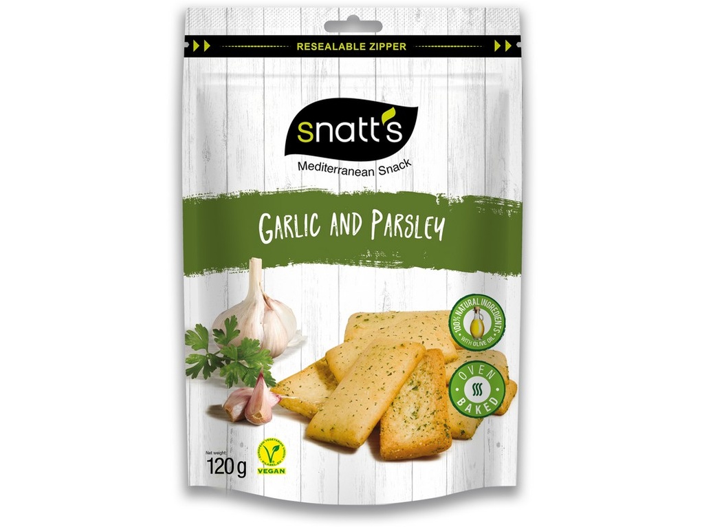 Mini krekry s cesnakom a petržlenom 120g , Snatt´s 120 g SNATT´S