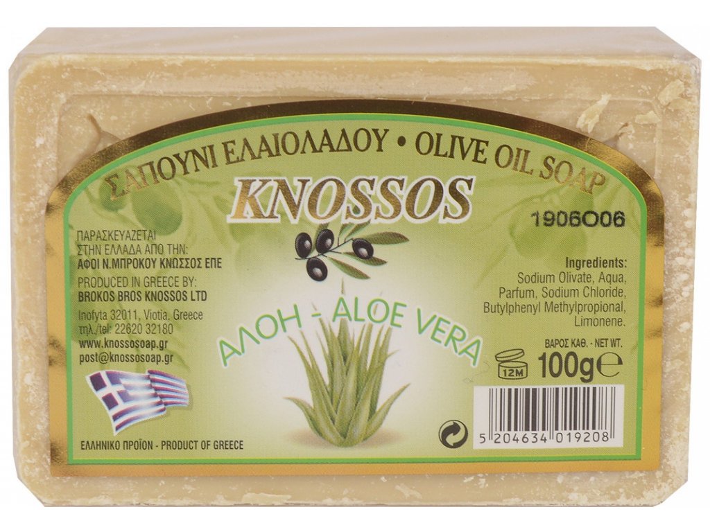 Olivové mydlo ALOE VERA 100 g KNOSSOS