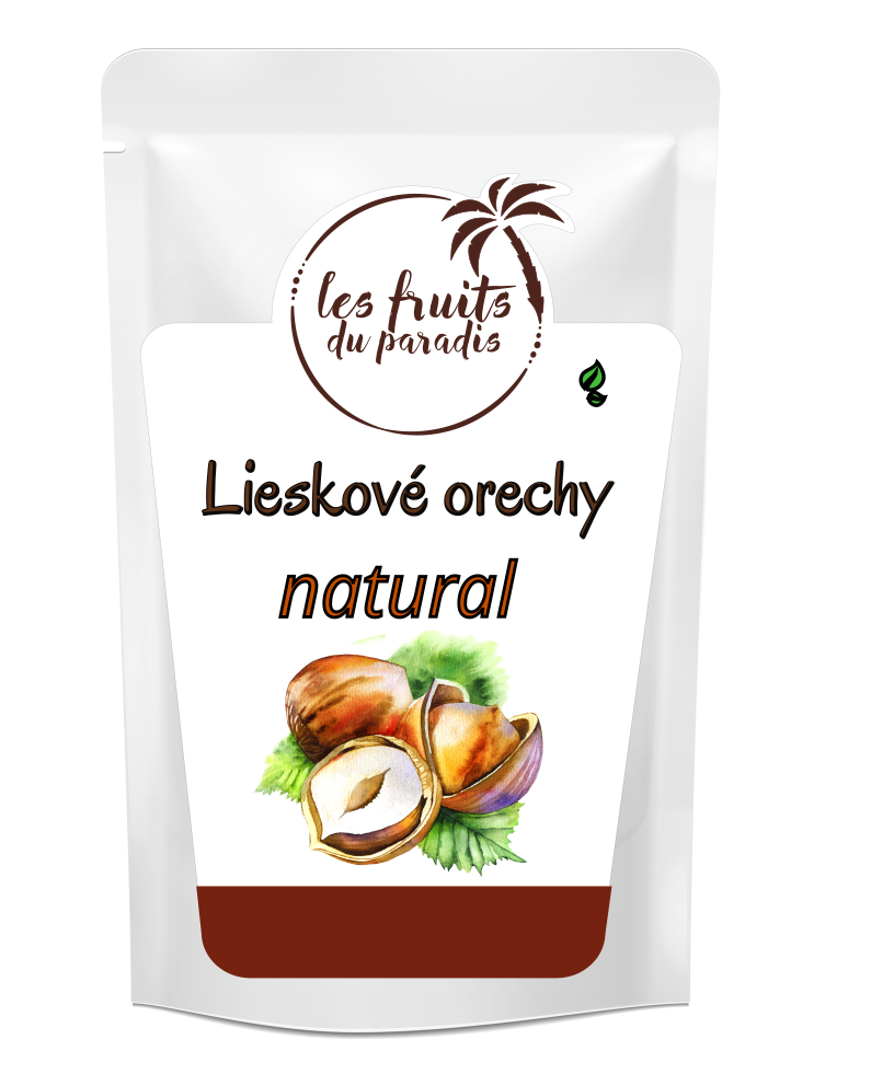 Lieskové orechy Natural 13-15 500 g LES FRUITS DU PARADIS