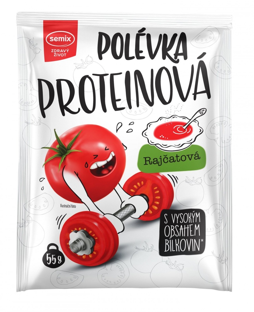 Proteínová paradajková polievka 55 g SEMIX