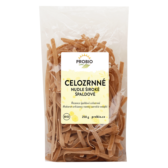 Celozrnné špaldové rezance široké BIO 250 g PROBIO