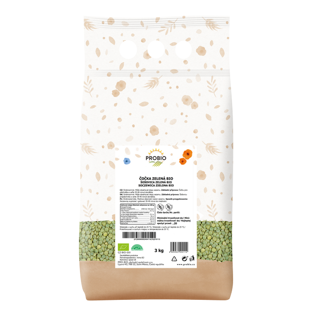GASTRO - Zelená šošovica BIO 3 kg PROBIO