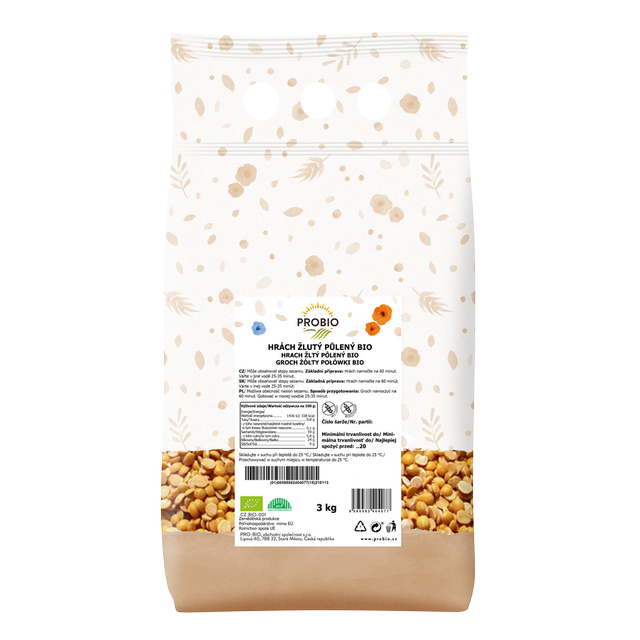 Žltý hrášok polený BIO 3 kg PROBIO