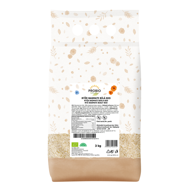 GASTRO - Ryža Basmati biela BIO 3 kg PROBIO