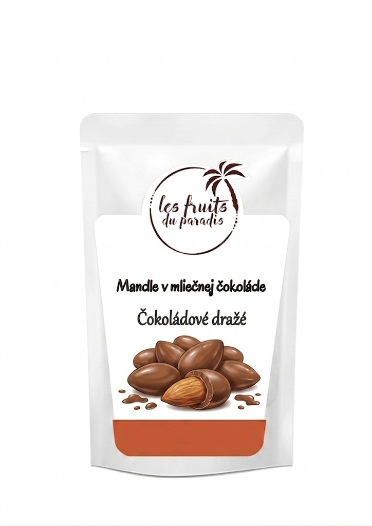 Mandle v mliečnej čokoláde 500 g LES FRUITS DU PARADIS