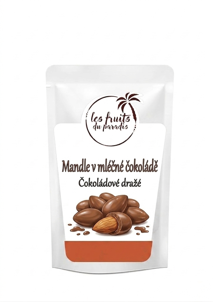 Mandle v mliečnej čokoláde 500 g LES FRUITS DU PARADIS
