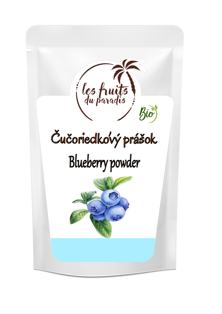 Čučoriedky lyofilizované v prášku BIO 200 g LES FRUITS DU PARADIS