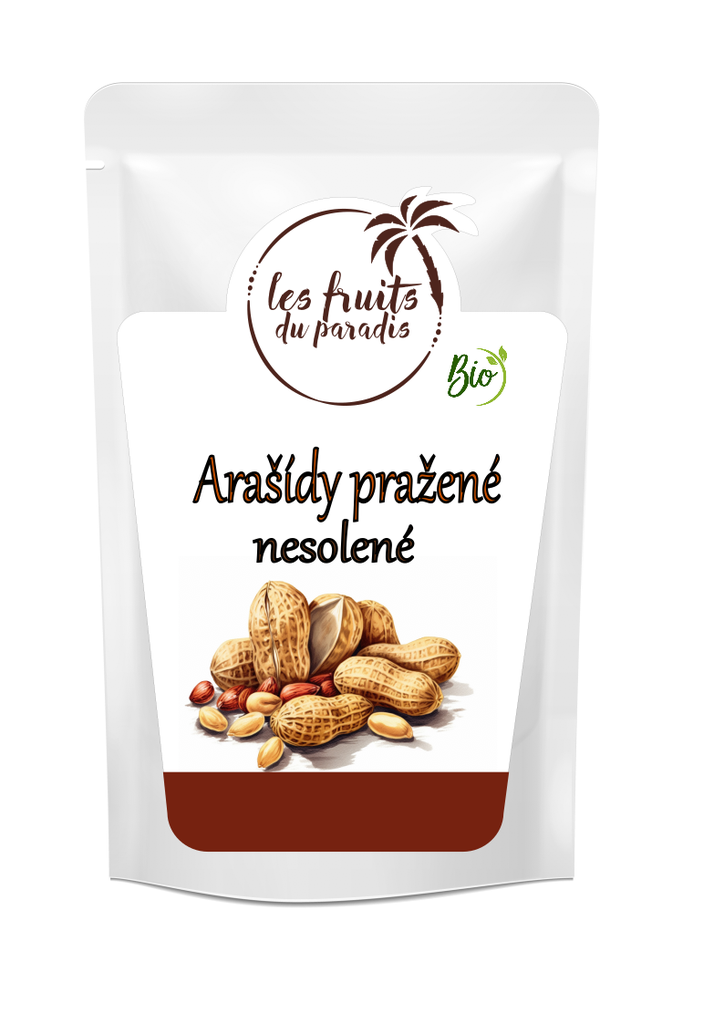 Pražené nesolené arašidy BIO 500 g LES FRUITS DU PARADIS