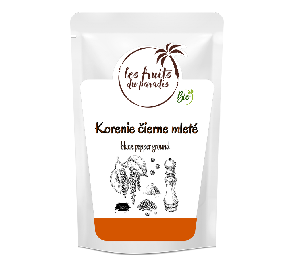 Čierne mleté korenie Bio 250 g LES FRUITS DU PARADIS