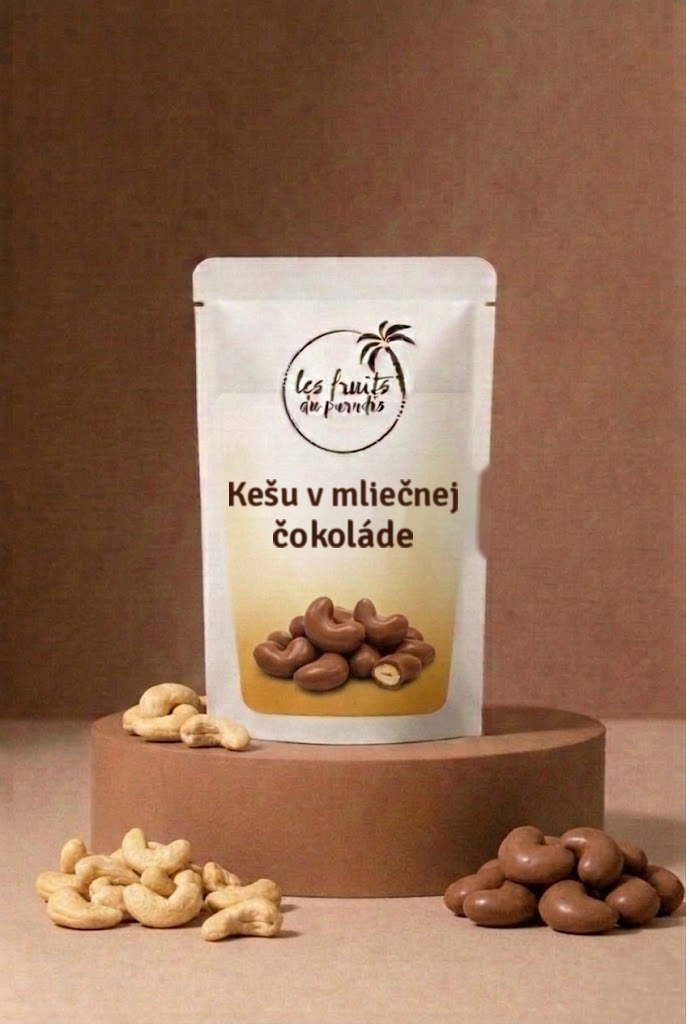 Kešu oriešky v mliečnej čokoláde 200 g LES FRUITS DU PARADIS