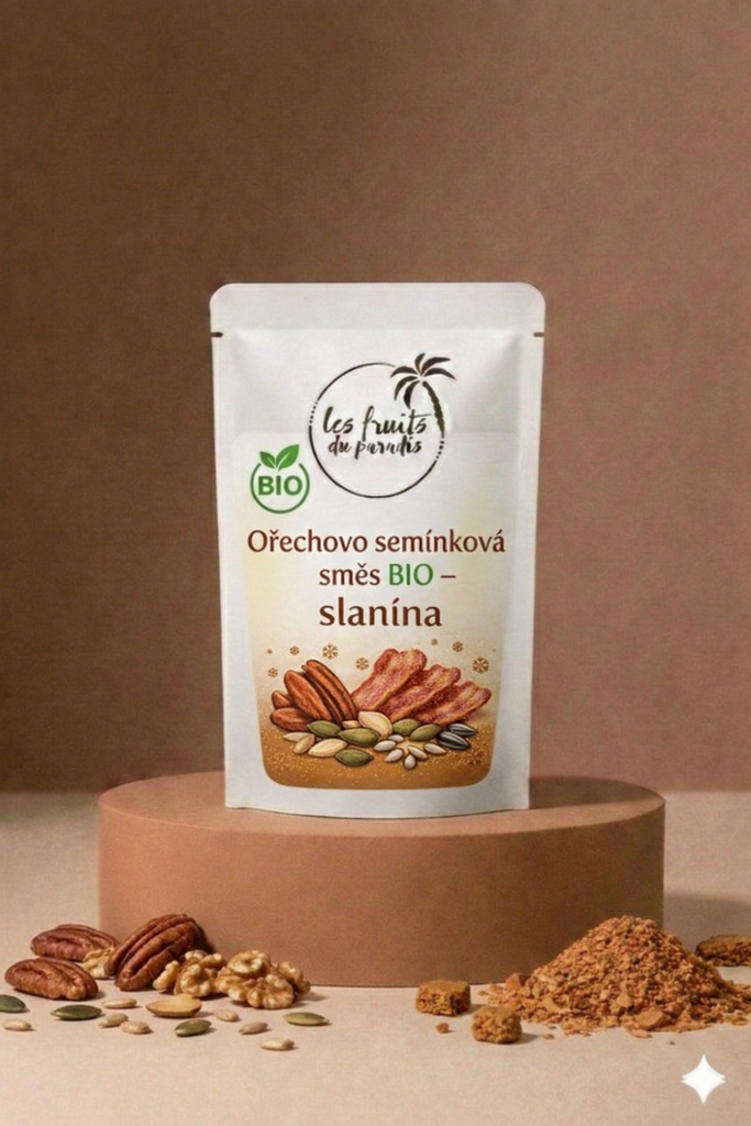 Zmes orechov a semien BIO - príchuť slaniny 300 g LES FRUITS DU PARADIS