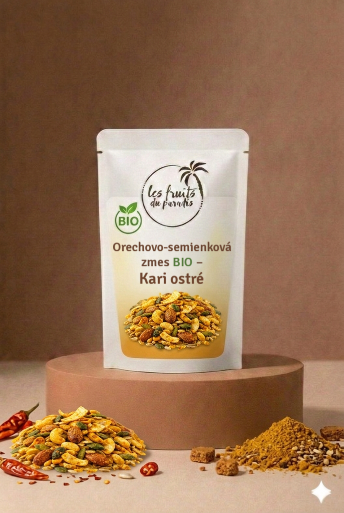 Zmes orechov a semien - Curry ostré BIO 300 g LES FRUITS DU PARADIS