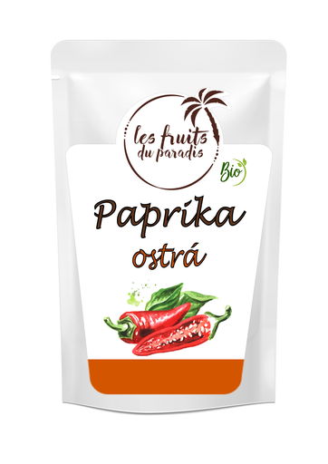 [668-1] Paprika ostrá mletá BIO 500 g LES FRUITS DU PARADIS