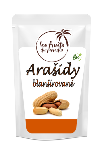[355-1] Blanšírované arašidy RAW BIO 200 g LES FRUITS DU PARADIS