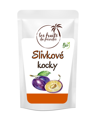 [098-1] Slivkové kocky BIO 200 g LES FRUITS DU PARADIS