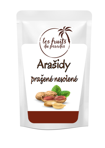 [269-1] Arašidy pražené nesolené 38/42 500 g LES FRUITS DU PARADIS