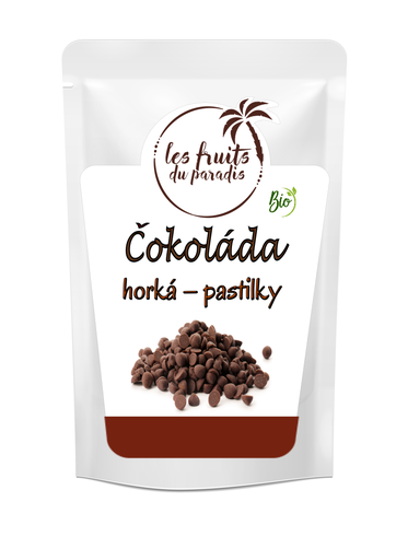 [770-1] Horká čokoláda - dropsy Bio 200 g LES FRUITS DU PARADIS