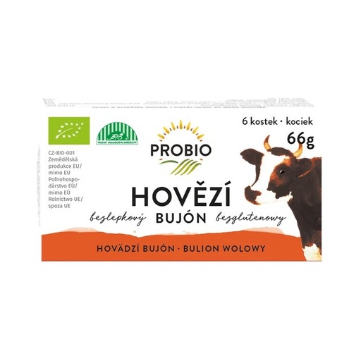 [P5876] Hovädzie bujónové kocky 6x0,5L, BIO 66 g PROBIO