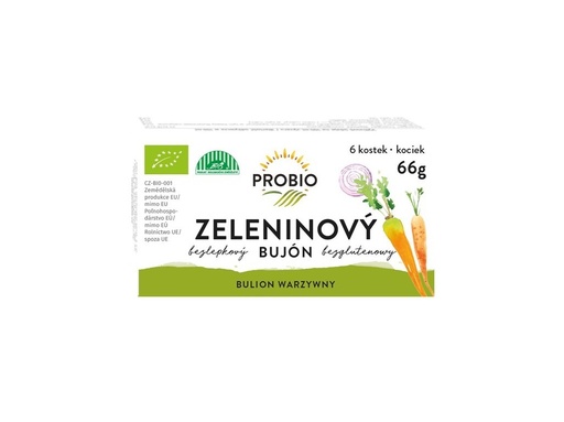 [P5878] Bujón zeleninový kocky 6x0,5L  BIO 66 g PROBIO