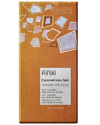 [97665] Mliečna čokoláda s karamelom a soľou BIO 80 g VIVANI VIVANI