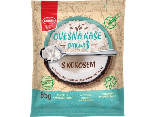 [SEM13613] Bezlepková ovesná kaša s kokosom 65g, SEMIX 65 g SEMIX