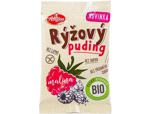 [ASMART12593] Bio ryžový puding malinový - bez lepku 40 g AMYLON