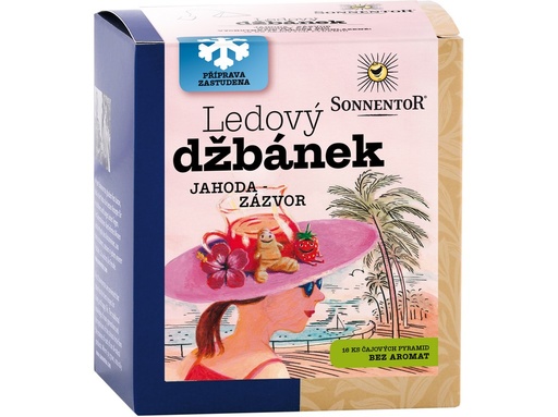 [SMART6136] Ľadový džbán Jahoda-zázvor ovocný čaj BIO 45 g SONNENTOR
