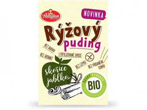 [A18186] Ryžový puding s jablkami a korením BIO 40 g AMYLON