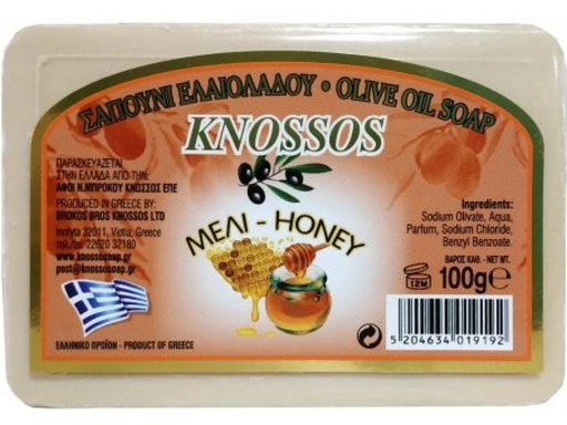 [NJ98308] Olivové mydlo -medové 100 g KNOSSOS