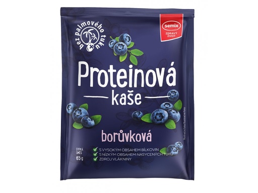 [SEM008] Proteínová kaša čučoriedková 65 g SEMIX