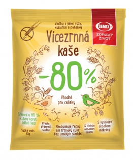 [SEM01100] Viaczrnná kaša - 80% bezlepková 65g, SEMIX 65 g SEMIX