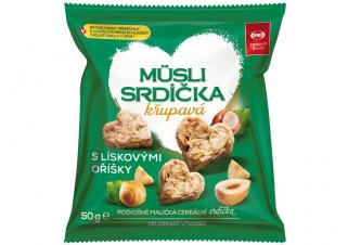 [SEM11544] Chrumkavé müsli srdiečka s lieskovými orieškami 50g, SEMIX 50 g SEMIX