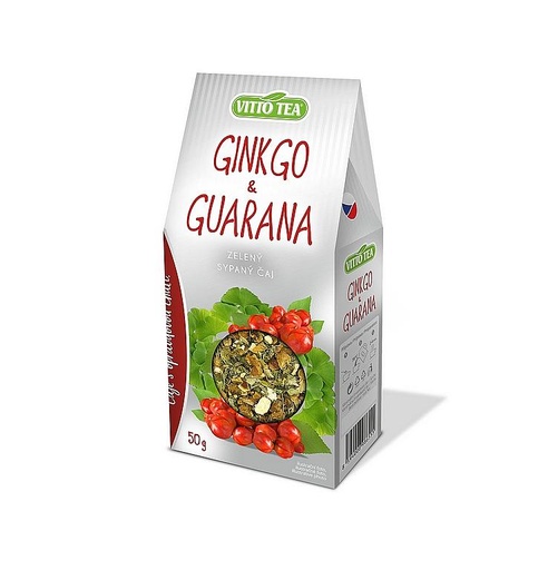 [V0001] Zelený sypaný čaj GINKGO & GUARANA 50 g VITTO TEA