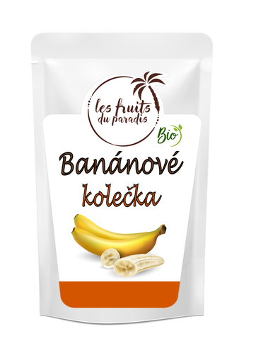 [00063-1] Banánové kolieska RAW BIO 500 g LES FRUITS DU PARADIS